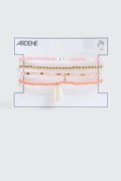 4-Pack Beaded Stretch Bracelets