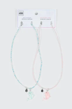 2-Pack Best Friend Dolphin Necklaces