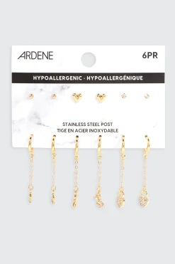 6-Pack Charm Earrings