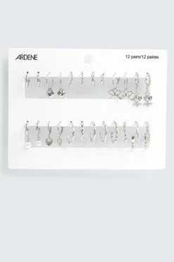 12-Pack Charm Hoop Earrings