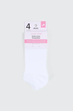 4-Pack Cotton Blend Ankle Socks