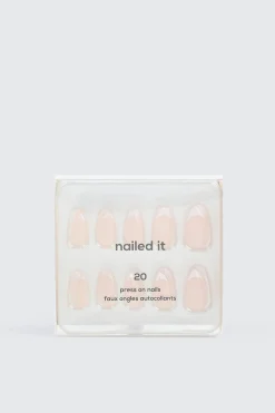 20-Pack Fake Nails French Tip