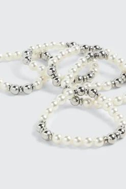 3-Pack Faux Pearl Bracelets
