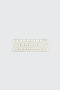3-Pack Faux Pearl Bracelets