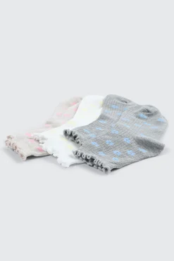 3-Pack Floral Demi Crew Socks