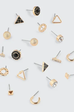 9-Pack Geometric Earrings Set