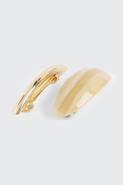 2-Pack Gold Toned Barrettes
