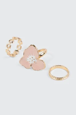 3-Pack Hibiscus Rings