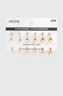 6-Pack Hoop and Stud Earrings