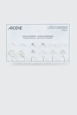9-Pack Hoop and Stud Earrings