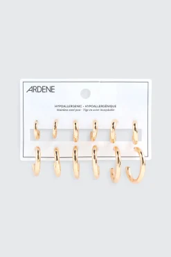 6 Pack Hoop Earrings