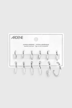 6 Pack Hoop Earrings