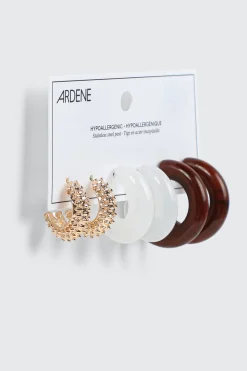 3-Pack Hoop Earrings