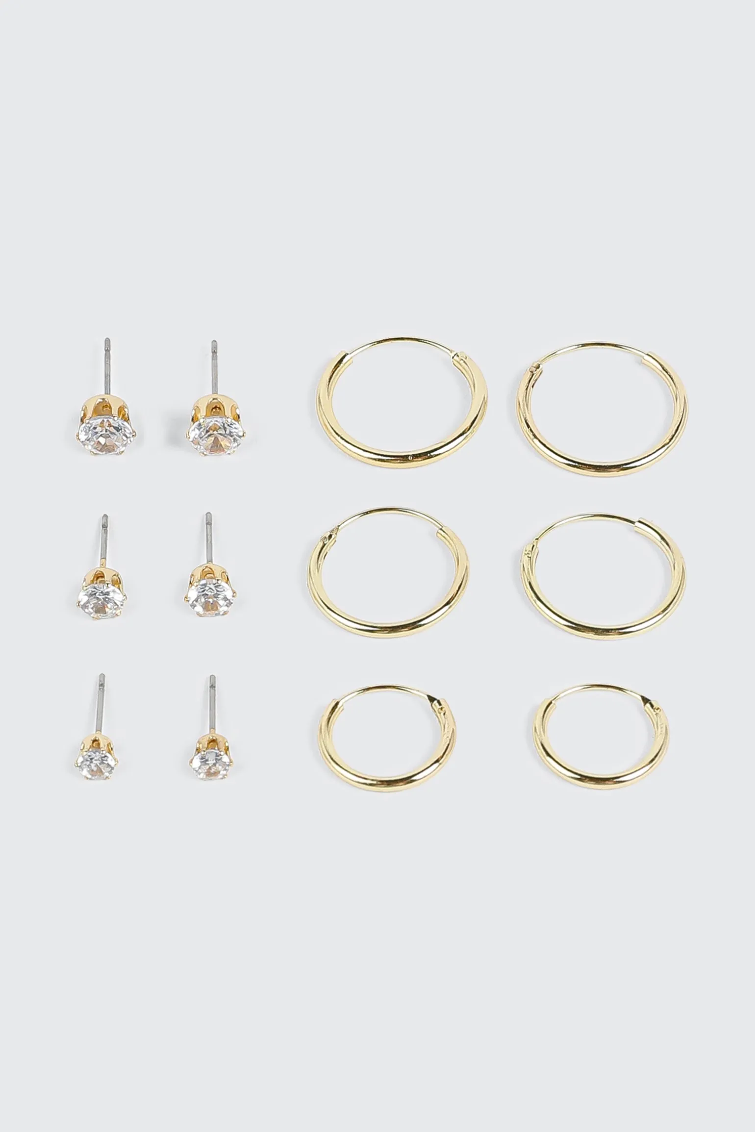 6-Pack 14K Gold Plated Earrings