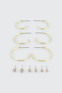 6-Pack 14K Gold Plated Earrings