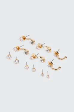 6-Pack 14K Gold Plated Earrings