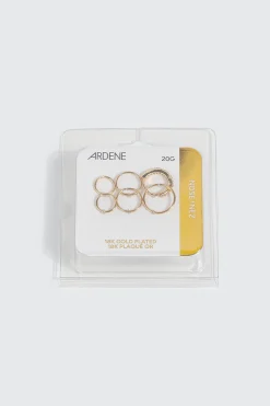 6-Pack 18K Gold Plated Nose Piercings