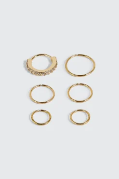 6-Pack 18K Gold Plated Nose Piercings