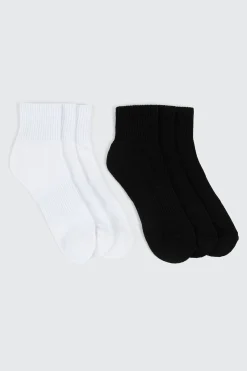 6 pack Knit Demi-Crew Socks