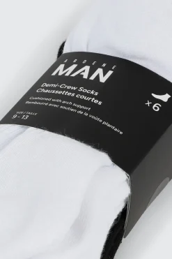 6 pack Knit Demi-Crew Socks