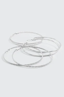 3-Pack Large Hoop Earrings