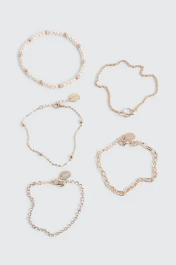 5-Pack Layered Bracelets