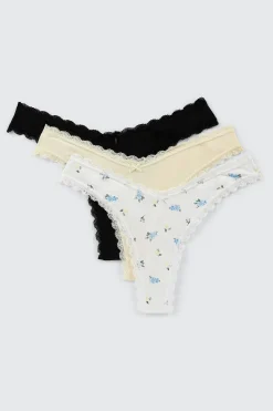 3-Pack Microfiber Thongs