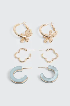 3-Pack Mixed Hoop Earrings
