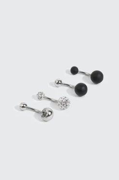4-Pack of Assorted Navel Piercings