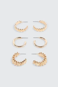 3-Pack of Textured Hoops