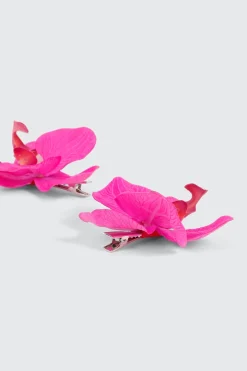 2-Pack Orchid Flower Hair Clips