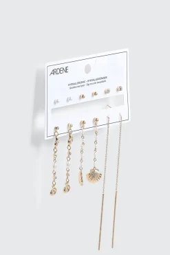 6-Pack Pearl Drop Earrings