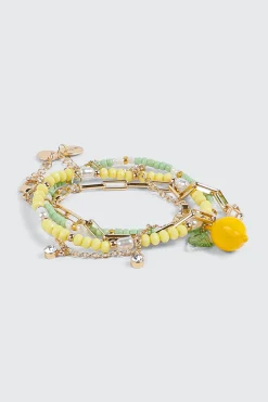 4-Pack Pearl Lemon Bracelets