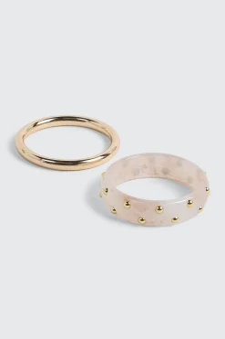 2-Pack Resin & Metal Bangles
