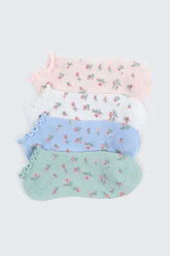 4-Pack Ruffle Ankle Socks