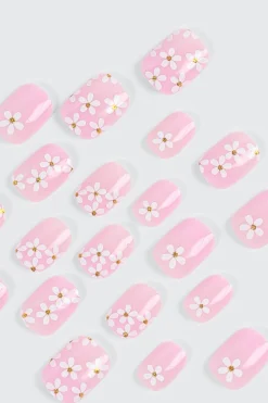 20 Pack Self Adhesive Floral Fake Nails