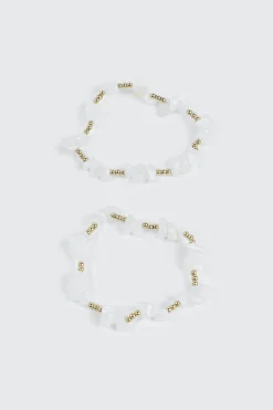 2-Pack Semi-Precious Stone Bracelets