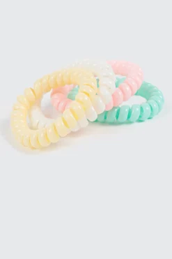 4-Pack Spiral Coil Hair Ties