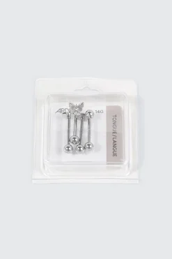4-Pack Stainless Steel Tongue Piercing