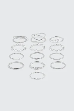 8-Pack Twist & Knot Rings