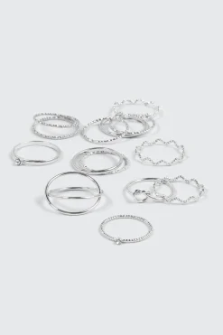 8-Pack Twist & Knot Rings