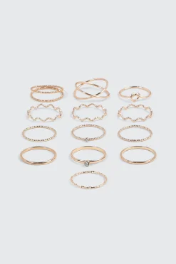 8-Pack Twist & Knot Rings