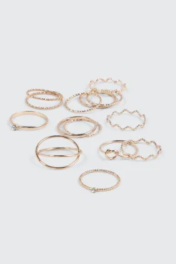 8-Pack Twist & Knot Rings
