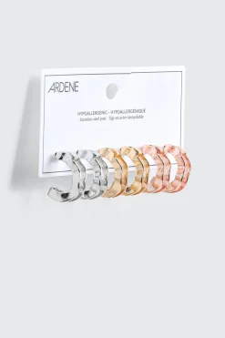 3-Pack Wavy Hoops