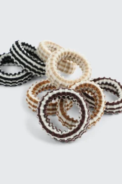 8-Pack Wide Ribbed Hair Ties