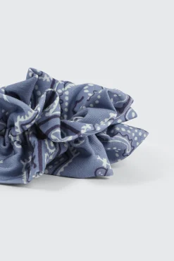 Paisley Double Ruffle Scrunchie