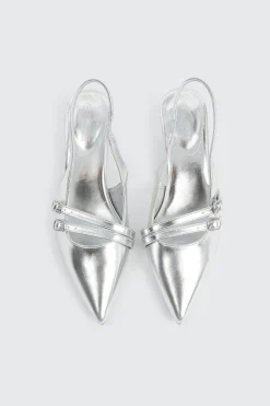 Patent Double Buckle Slingback Pumps