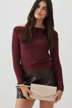 Patent Faux Leather Clutch