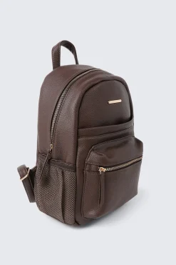 Pebbled Faux Leather Backpack