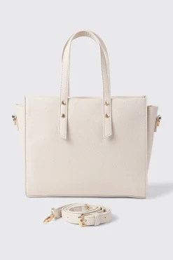 Pebbled Faux Leather Small Tote